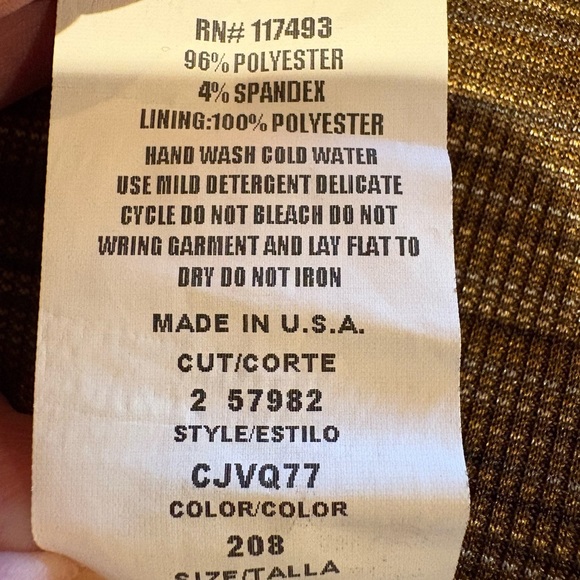 90s/y2k Rampage strapless brown, tan, and gold top women’s size L NWT - Picture 5 of 7